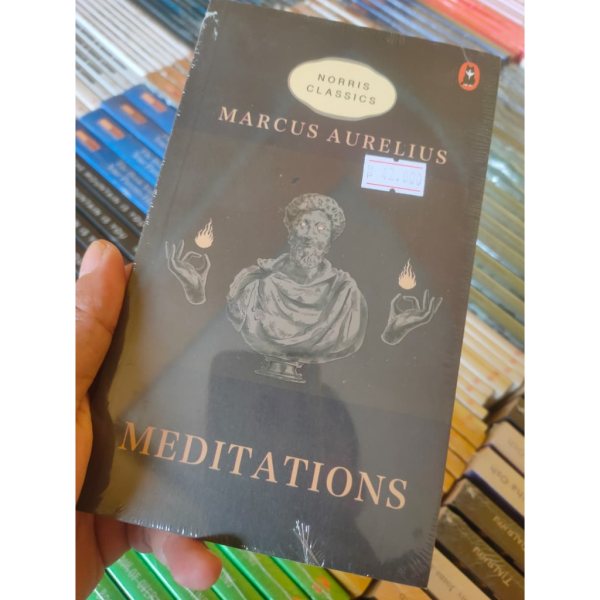 Sampul buku Meditations by Marcus Aurelius is a Timeless Philosophical